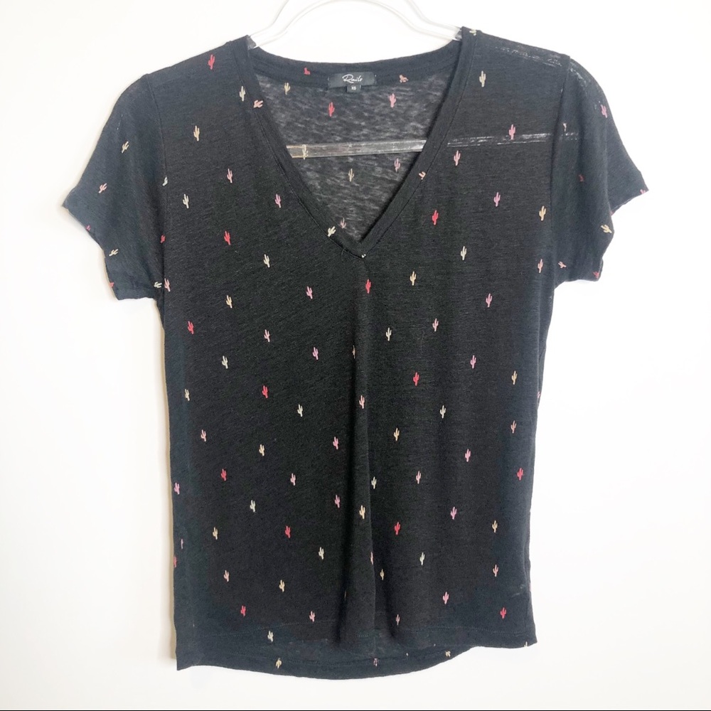 Rails Black Cactus T-Shirt Short Sleeve XS